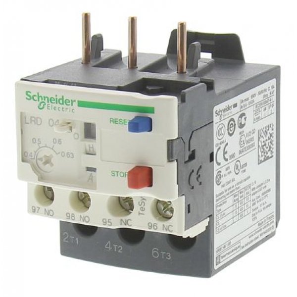 Schneider Electric LRD04 Overload Relay NO/NC, 0.4 → 0.63 A, 630 mA