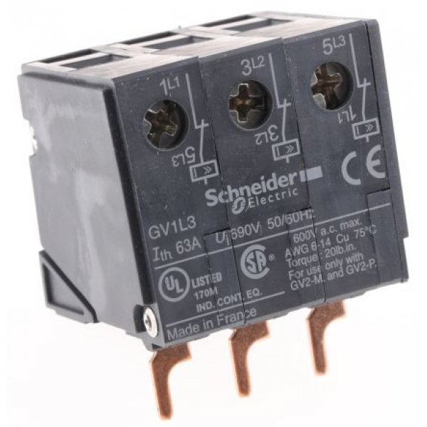 Schneider Electric GV1L3 Contactor Limiter for use with TeSys, TeSys, GV2