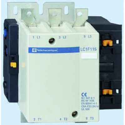 Schneider Electric LC1F185M7 3 Pole Contactor, 3NO, 180 A, 100 kW, 230 V ac Coil