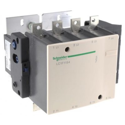 Schneider Electric LC1F1154  4 Pole Contactor, 4NO, 200 A, 59 kW