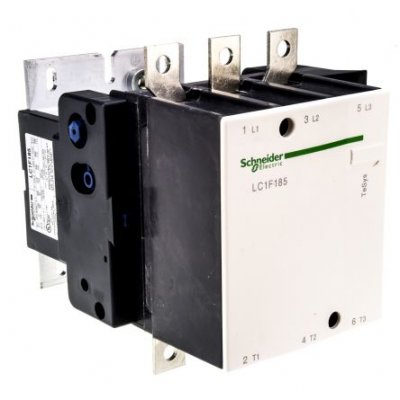 Schneider Electric LC1F185 3 Pole Contactor, 3NO, 185 A, 100 kW