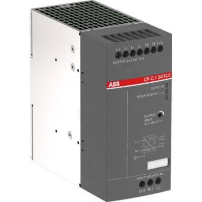 ABB 1SVR360663R2001 CP-C.1 24/10.0-C Switch Mode DIN Rail Power Supply 85 → 264V ac Input, 24V dc Output