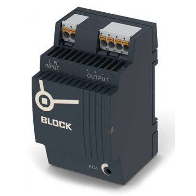 Block PEL-0124-040-0 DIN Rail Power Supply, 24V dc/ 4A