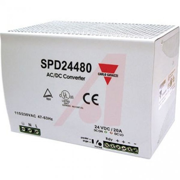 Carlo Gavazzi SPD242403 Switch Mode DIN Rail Power Supply, 240W, 24V dc/ 10A