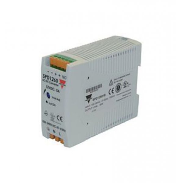Carlo Gavazzi SPD12601B Switch Mode DIN Rail Power Supply, 60W, 12V dc/ 5A