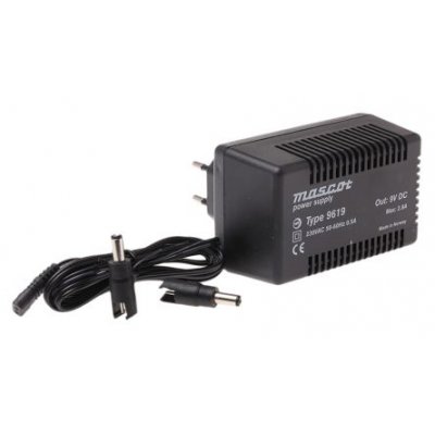 Mascot 9619000130 Plug In Power Supply 9V dc, 2.8A, 1 Output Switched Mode