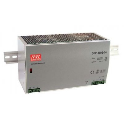 Mean Well DRP-480S-48 DRP Switch Mode DIN Rail Panel Mount Power Supply, 480W, 48V dc/ 10A