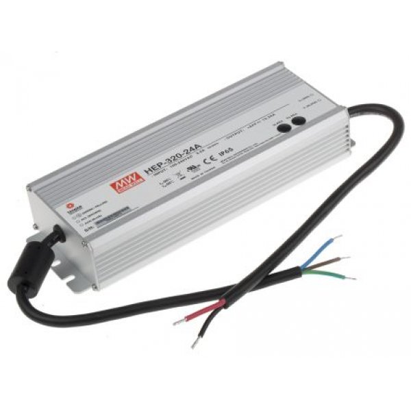 Mean Well HEP-320-24A Enclosed, Switching Power Supply, 24V dc, 13.34A, 320W