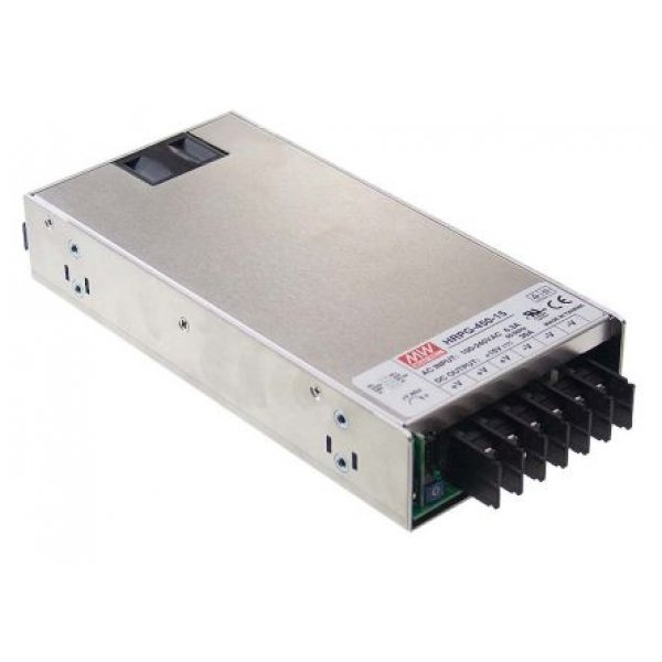 Mean Well HRPG-450-5RS Enclosed, Switching Power Supply, 5V dc, 90A, 450W