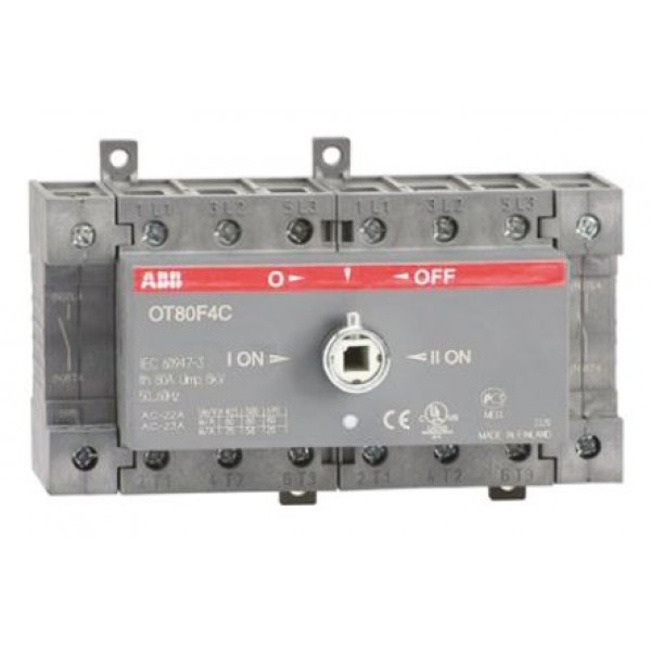 ABB OT80F4C 1SCA105418R1001 4P Pole DIN Rail Isolator Switch - 80A Maximum Current