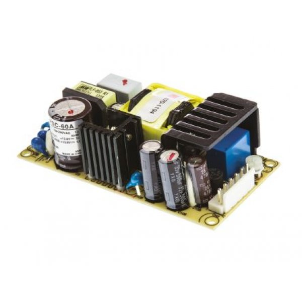 Mean Well PSC-60A Open Frame, Switching Power Supply, 13.8V dc, 1.5A, 59W