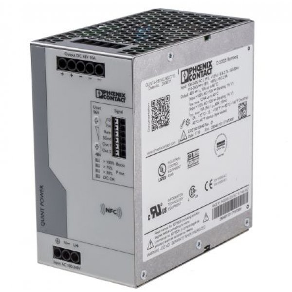 Phoenix Contact 2904611 Switch Mode DIN Rail Panel Mount Power Supply