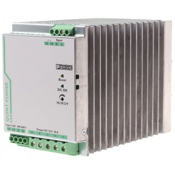 Phoenix Contact 2866802 QUINT-PS/3AC/24DC/40 Switch Mode DIN Rail Power Supply 24V dc/ 40A