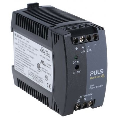 PULS ML60.242 MiniLine MLY Switch Mode DIN Rail Panel Mount Power Supply