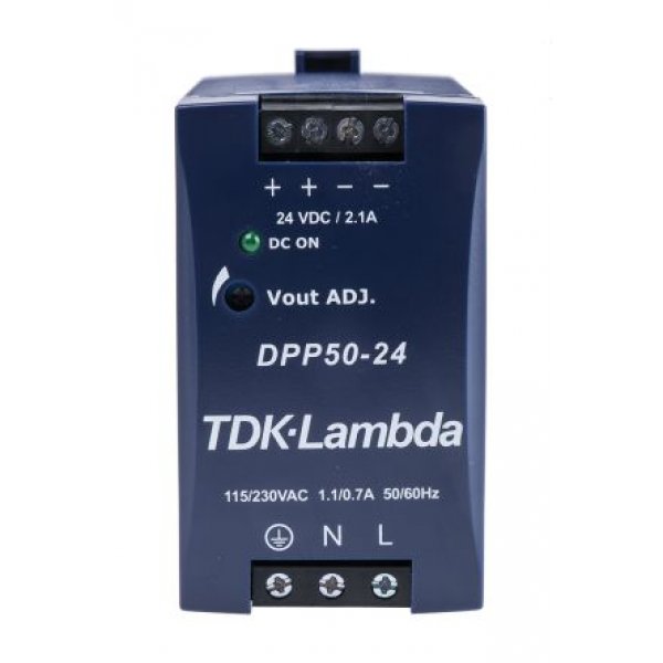 TDK-Lambda DPP50-24 Switch Mode DIN Rail Panel Mount Power Supply