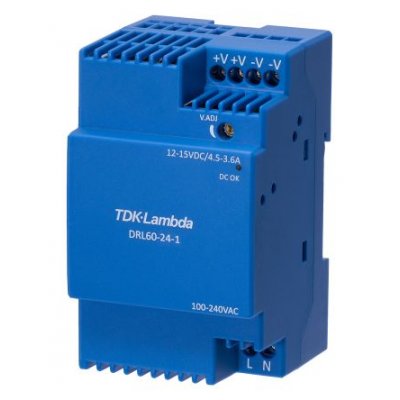 TDK-Lambda DRL60-24-1 Switch Mode DIN Rail Power Supply