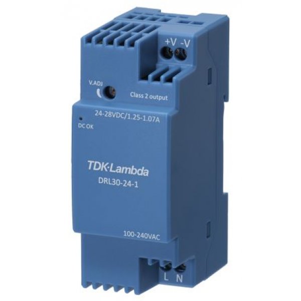 TDK-Lambda DRL30-12-1 Switch Mode DIN Rail Power Supply