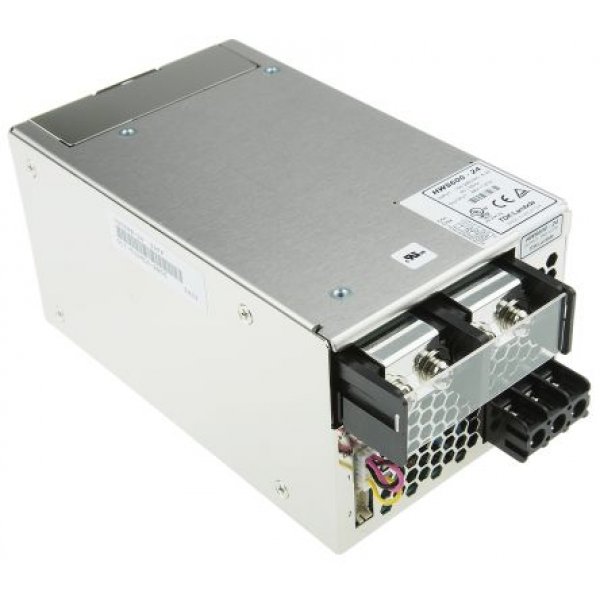 TDK-Lambda HWS600-24 Switching Power Supply, 24V dc, 27A, 648W, 1 Output