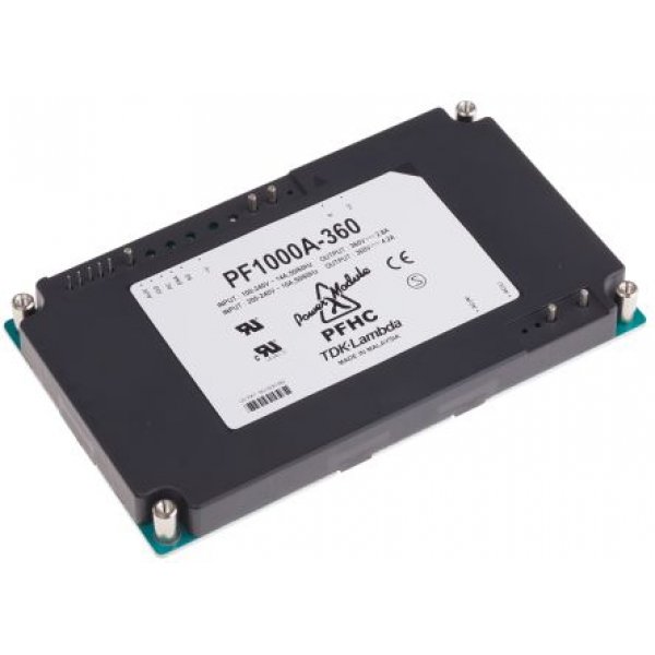 TDK-Lambda PF-1000A-360 Switching Power Supply, 360V dc, 4.2A, 1.5kW, 1 Output