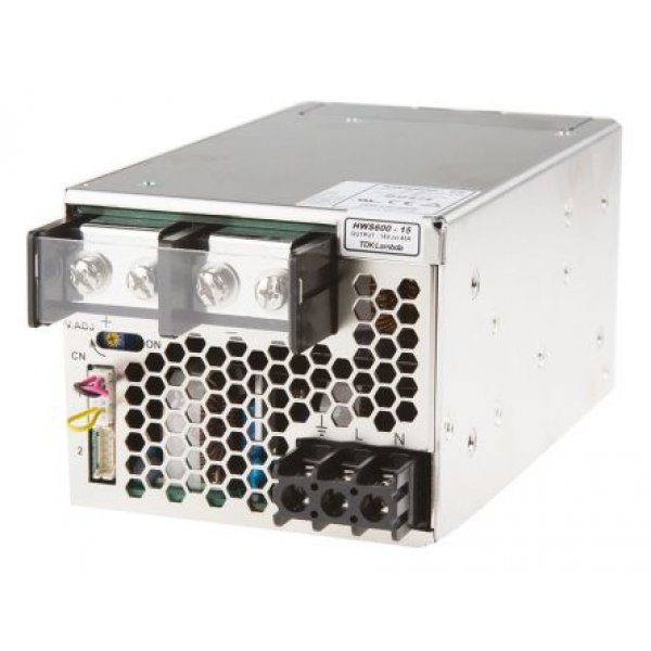 TDK-Lambda HWS600-15 Switching Power Supply, 15V dc, 43A, 645W, 1 Output