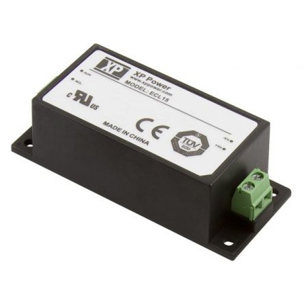 XP Power ECL15UT03-S Switching Power Supply, 5 V dc, ±15 V dc, 2 A, 150mA, 15W, Triple Output