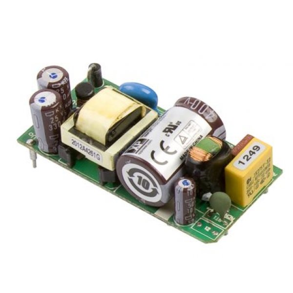 XP Power ECL15UT03-P Switching Power Supply, 5 V dc, ±15 V dc, 2 A, 150 mA, 15W, Triple Output