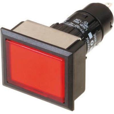 EAO 61-0000.02, 61-9681.2, 61-9931.0 Red Pilot Light, 16mm Cutout, IP65, 250 V ac, 5 A
