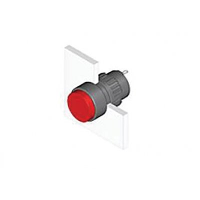 EAO 31-030.005 Red LED Pilot Light Complete, 16.2mm Cutout