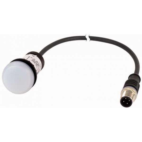 Eaton 181622 C22-L-W-24-P3 White LED Indicator, 22.5mm Cutout, IP67, IP69K, Round, 24 V ac/dc