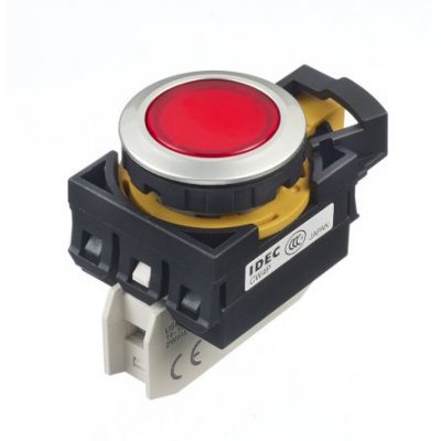 Idec CW4P-1EQM4R Red LED Pilot Light, 22mm Cutout, IP66, Round, 230 / 240 V ac/dc, 6 A