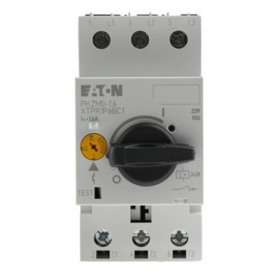 Eaton 072735 PKZM0-1,6  690 V Motor Protection Circuit Breaker, 3P Channels, 1 → 1.6 A, 60 kA