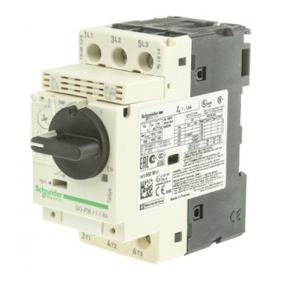 Schneider Electric GV2P06 1 → 1.6 A TeSys Motor Protection Circuit Breaker