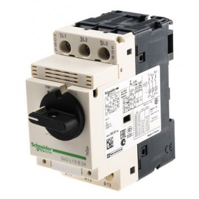 Schneider Electric GV2L10  4 → 6 A TeSys Motor Protection Circuit Breaker