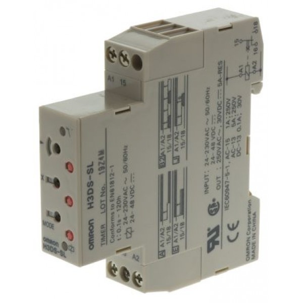 Omron H3DS-SL AC/DC Multi Function Timer Relay
