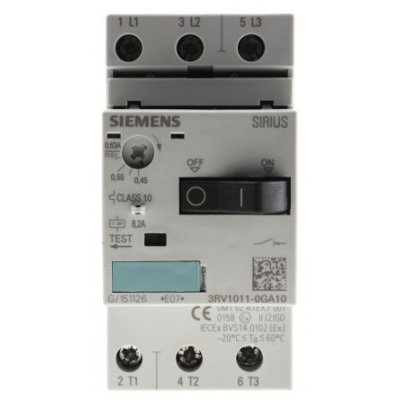 Siemens 3RV1011-0GA10 Motor Protection Circuit Breaker