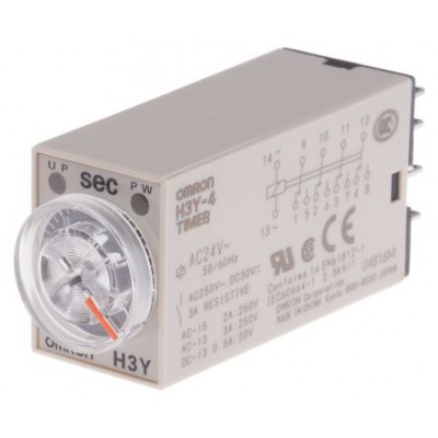 Omron H3Y-4 AC24 30S ON Delay Single Timer Relay