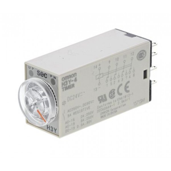 Omron H3Y-4 DC24 30S ON Delay Single Timer Relay