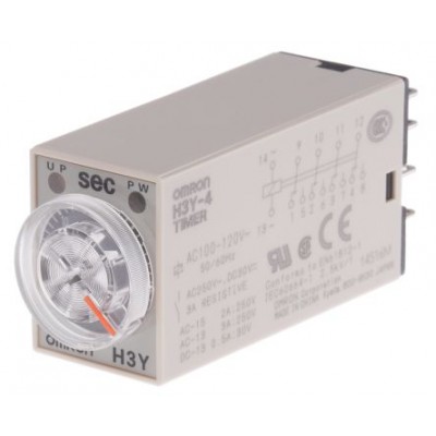 Omron H3Y-4 AC100-120 30S ON Delay Single Timer Relay