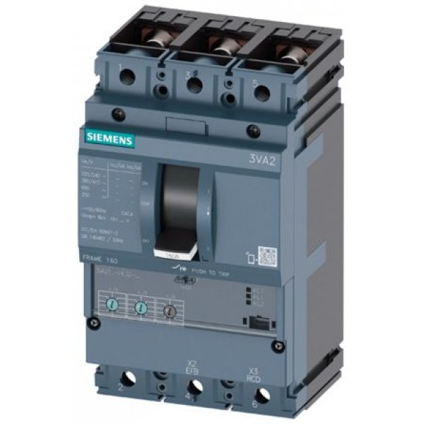 Siemens 3VA2110-5HL36-0AA0 3 100 A MCCB Molded Case Circuit Breaker
