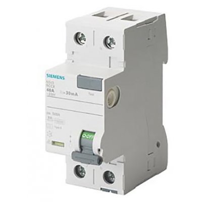Siemens 5SV3612-6 2P 25 A, Instantaneous RCD Switch