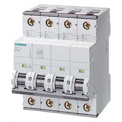 Siemens 5SY4440-7  MCB Mini Circuit Breaker 4P, 40 A, 10 kA, Curve C
