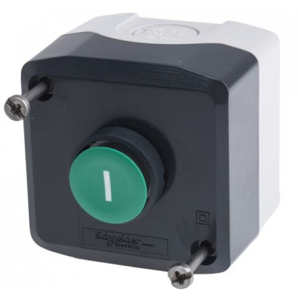 Schneider Electric XALD102 Spring Return Enclosed Push Button - SPST, Polycarbonate