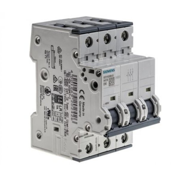 Siemens 5SY4332-8  MCB Mini Circuit Breaker 3P, 32 A, 10 kA, Curve D