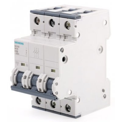 Siemens 5SY4302-7  MCB Mini Circuit Breaker 3P, 2 A, 10 kA, Curve C