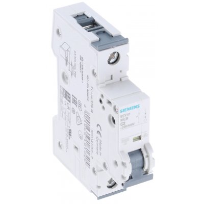 Siemens 5SY4102-7  MCB Mini Circuit Breaker 1P, 2 A, 10 kA, Curve C