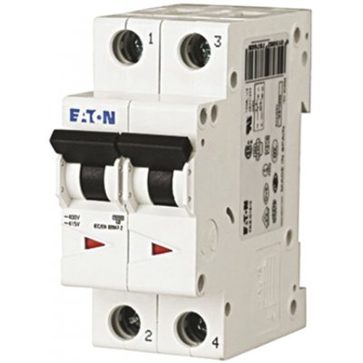 Eaton 239097 FAZ6-C2/2 MCB Mini Circuit Breaker 2P, 2 A, 6 kA, Curve C