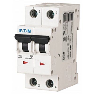 Eaton 239090 FAZ6-B25/2 MCB Mini Circuit Breaker 2P, 25 A, 6 kA, Curve B