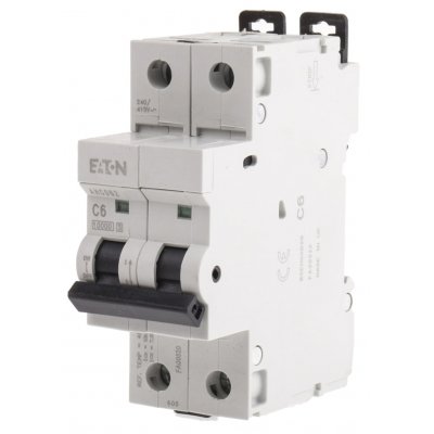 Eaton AHC062  MCB Mini Circuit Breaker 2P, 6 A, 10 kA, Curve C