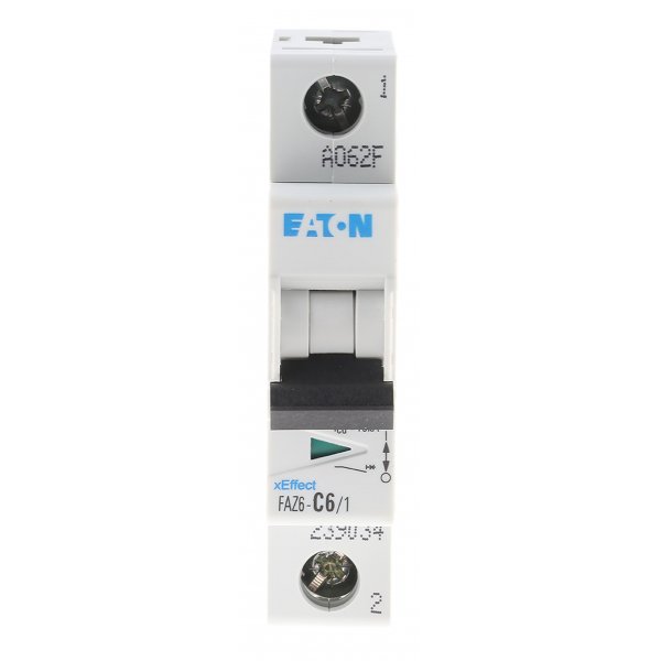 Eaton 239034 FAZ6-C6/1 MCB Mini Circuit Breaker 1P, 6 A, 6 kA, Curve C