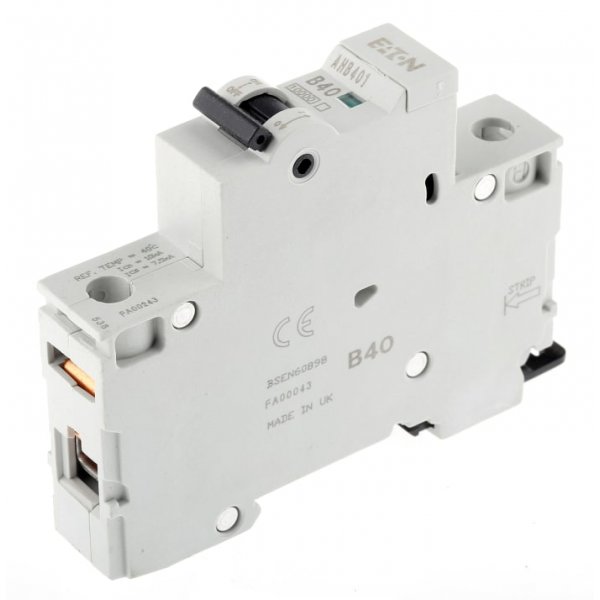 Eaton AHB401  MCB Mini Circuit Breaker 1P, 40 A, 10 kA, Curve B